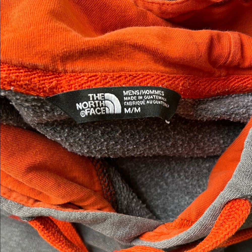 The North Face Men's Charcoal and Orange Hoodie - Picture 3 of 4